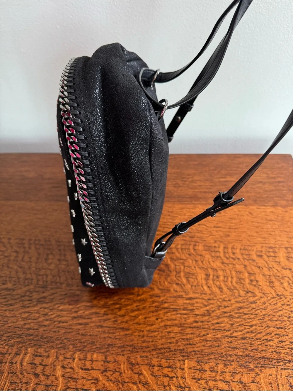 Stella McCartney Falabella Black Mini Star-Studded Backpack with COA